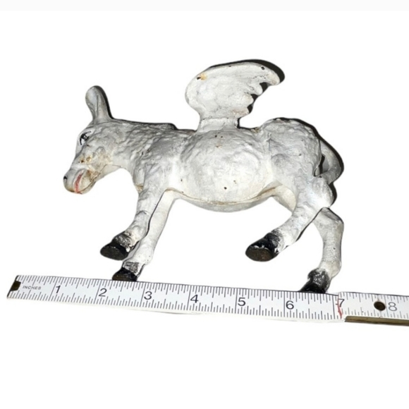 Vintage cast iron Donkey w wings piggy bank, great condition! - Picture 6 of 6